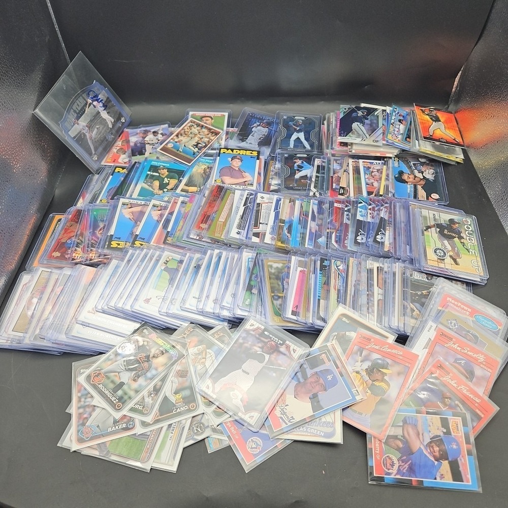 Huge Collection‎ Of Baseball Cards Rares Rookies Autos 255 Total Cards 250+ MLB